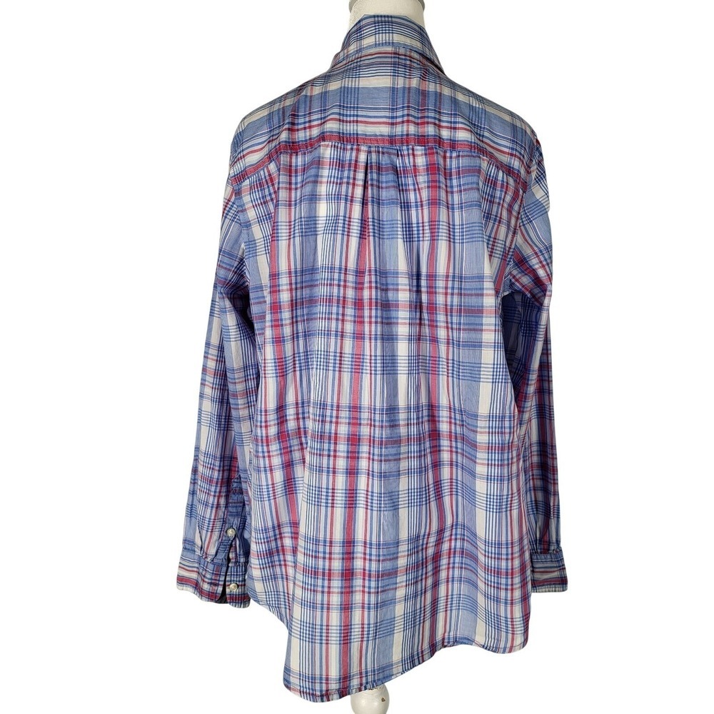 Tommy Hilfiger Plaid Button Down Shirt Classic Fit Long Sleeve Top Size L - Picture 5 of 9